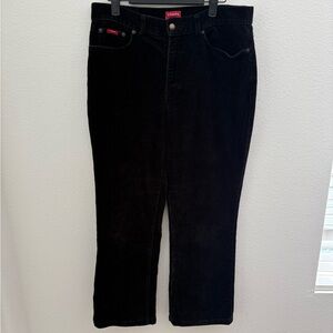 Chaps Women’s Straight Black Corduroy Pants Size 8